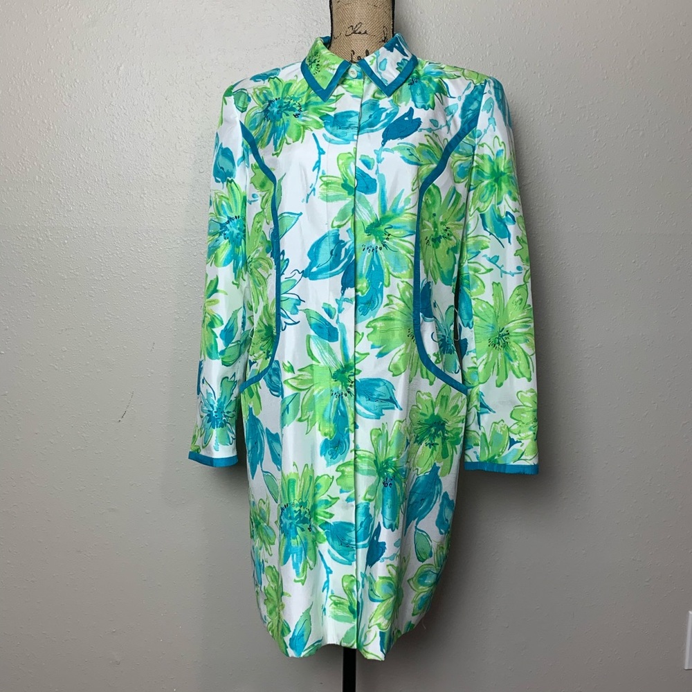 VTG Morgan Miller Suit Long floral jacket vintage